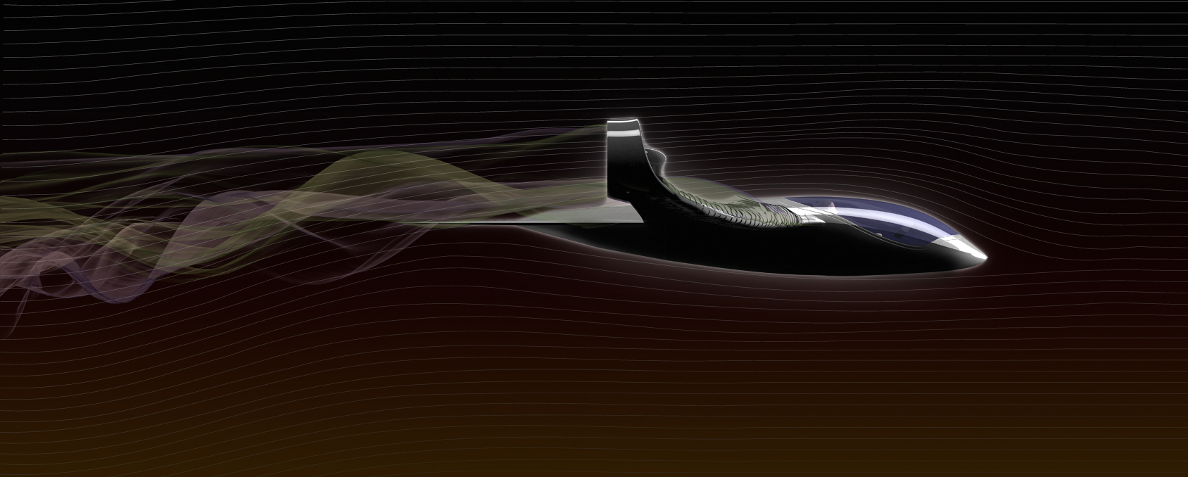 Airflow separation over a conventional profile